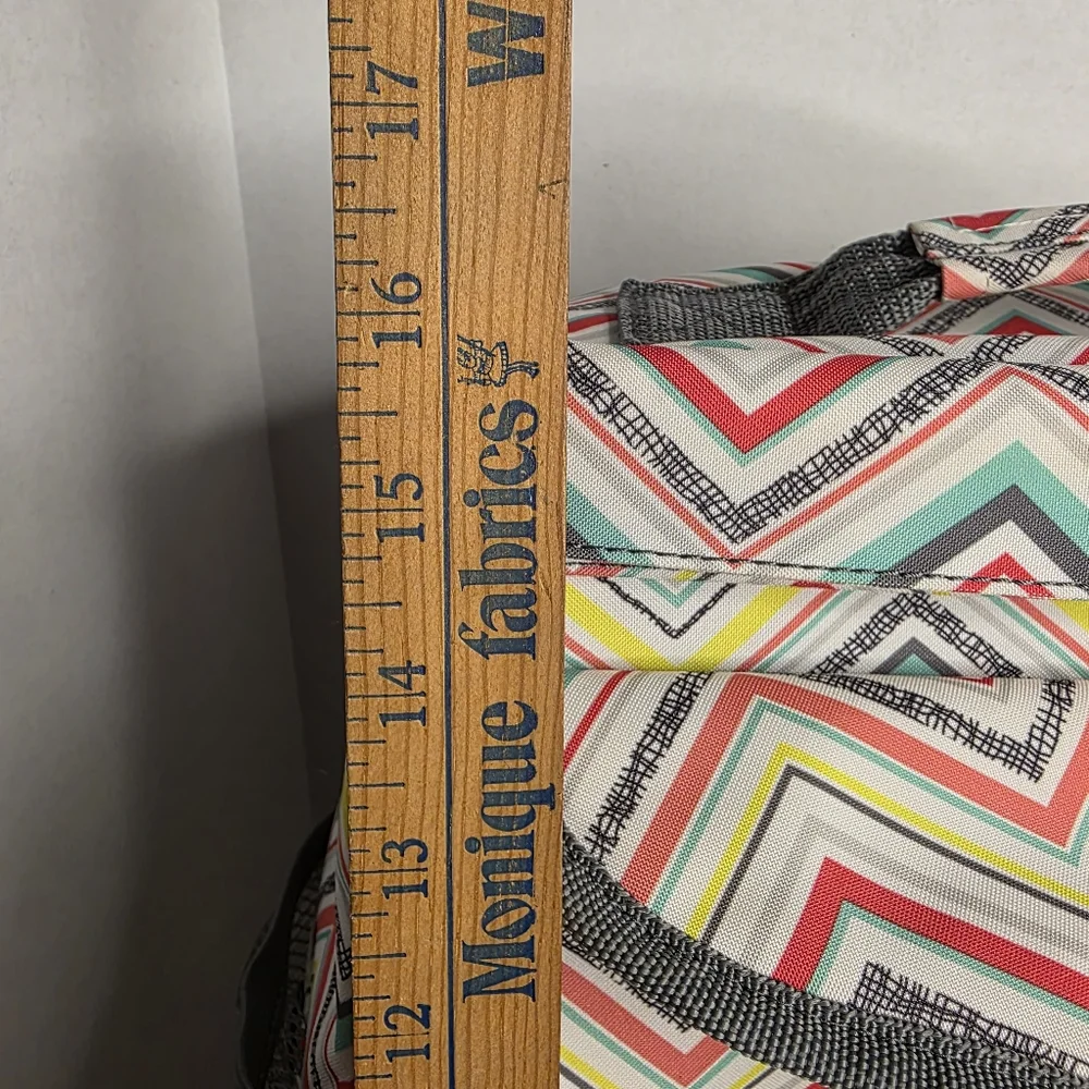 Thirty-One Get Creative Backpack Chevron‎ Multicolor Organizer Craft Bag